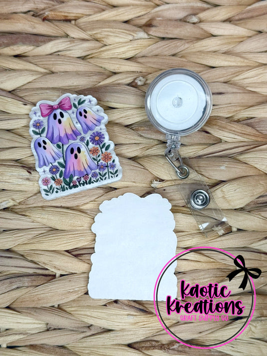 *CUSTOM* FLATBACK ACRYLIC CUTE GHOSTS F118 (1ct)