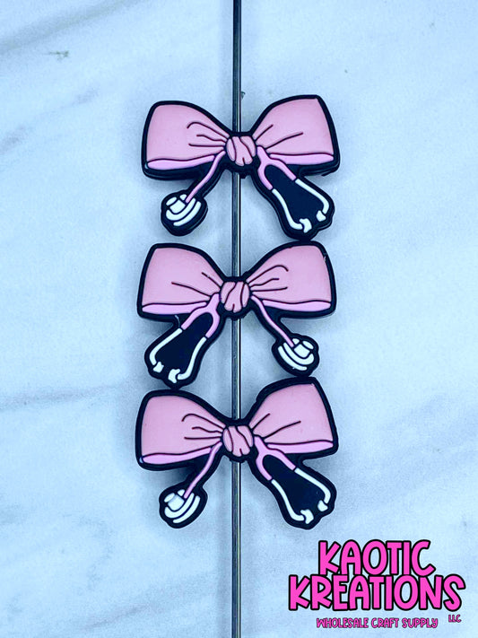 PINK BOW STETHOSCOPE SILICONE FOCAL D547 (1ct)