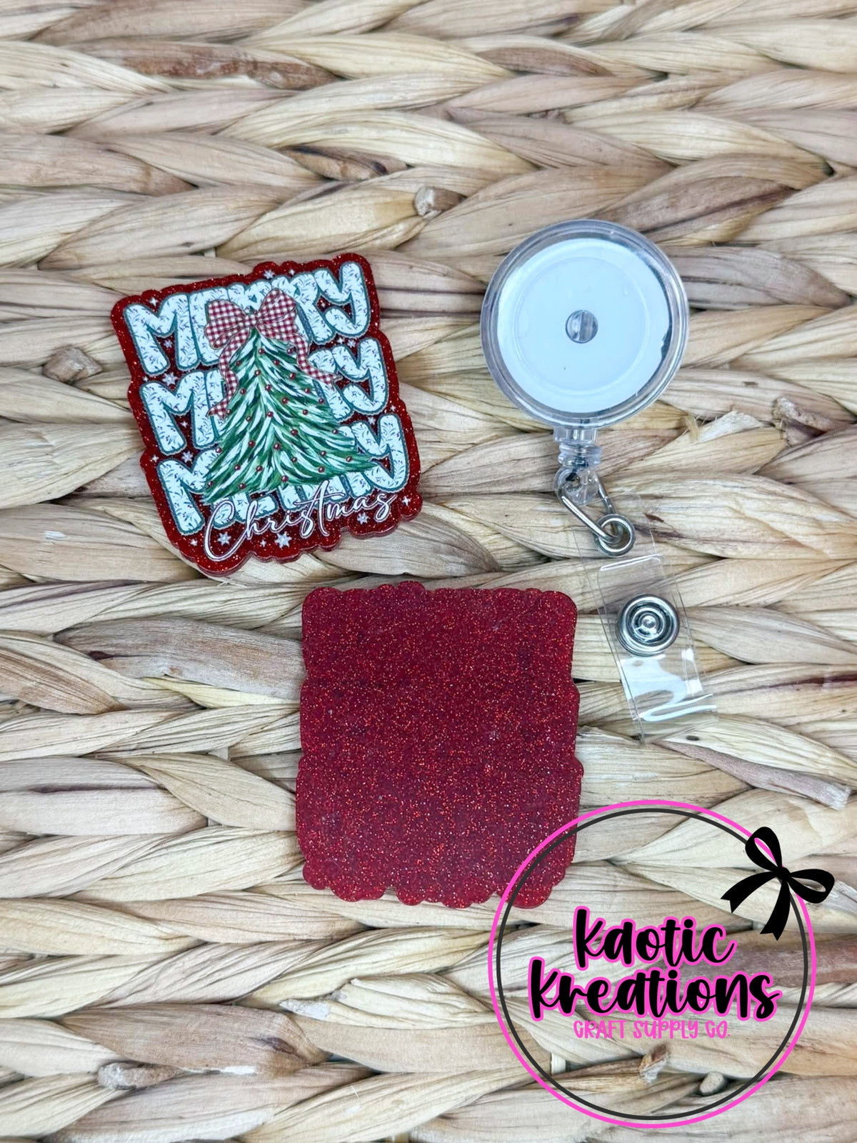 *CUSTOM* FLATBACK ACRYLIC MERRY CHRISTMAS F726 (1ct)