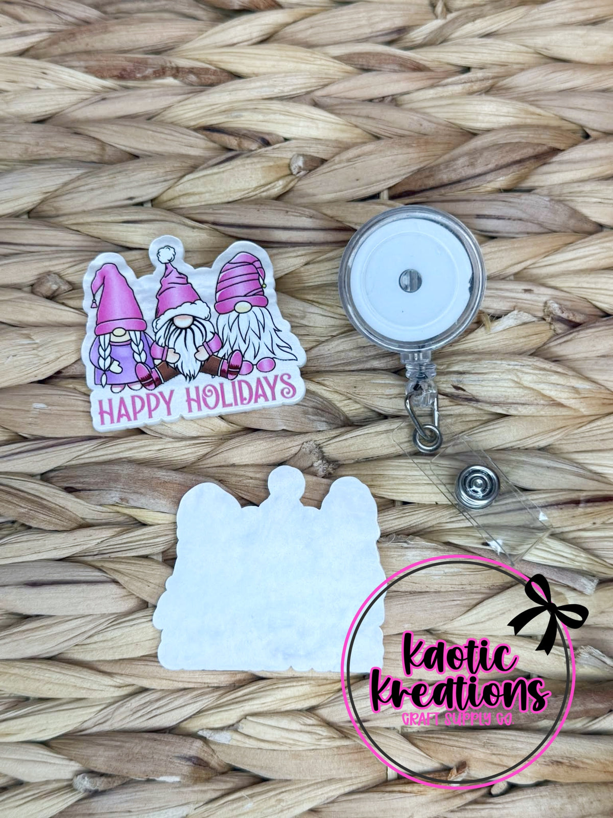 *CUSTOM* FLATBACK ACRYLIC HAPPY HOLIDAYS F730 (1ct)