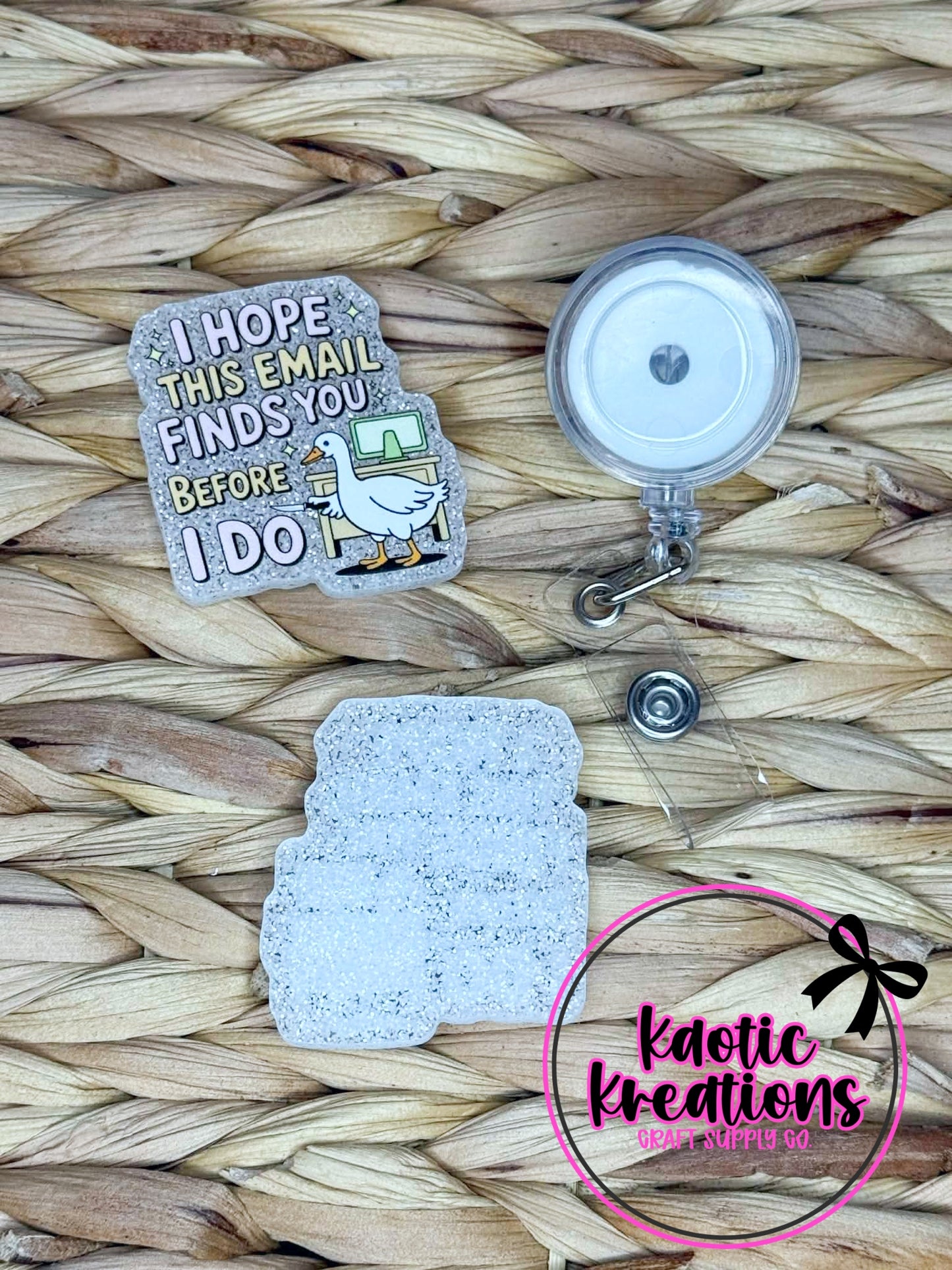 *CUSTOM* FLATBACK ACRYLIC 37mm X 42mm I HOPE THIS EMAIL FINDS YOU F241 (1ct)