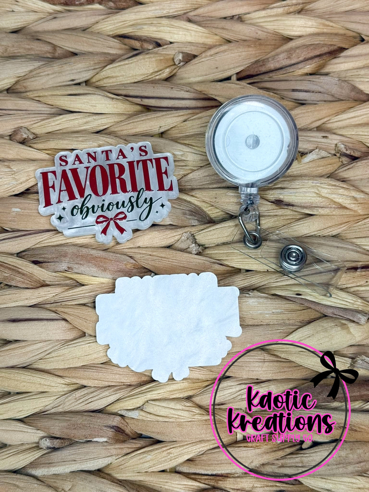 *CUSTOM* FLATBACK ACRYLIC SANTA'S FAVORITE F288 (1ct)