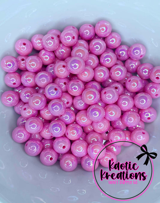 16MM OPAL ACRYLIC BEAD BUBBLEGUM PINK OP1 (1ct)