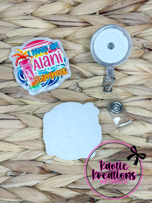 *CUSTOM* FLATBACK ACRYLIC 47mm X 47mm ALANI SUMMER F130 (1ct)