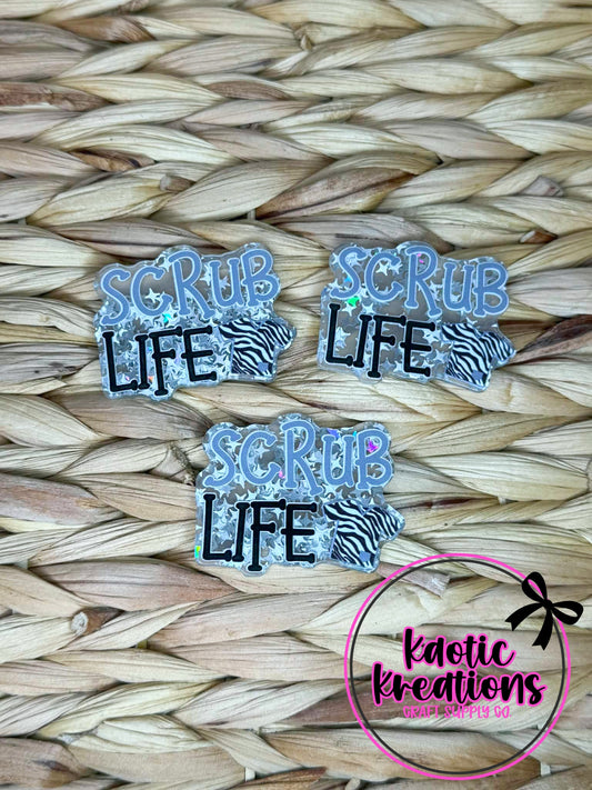 FLATBACK ACRYLIC SCRUB LIFE SILVER F48