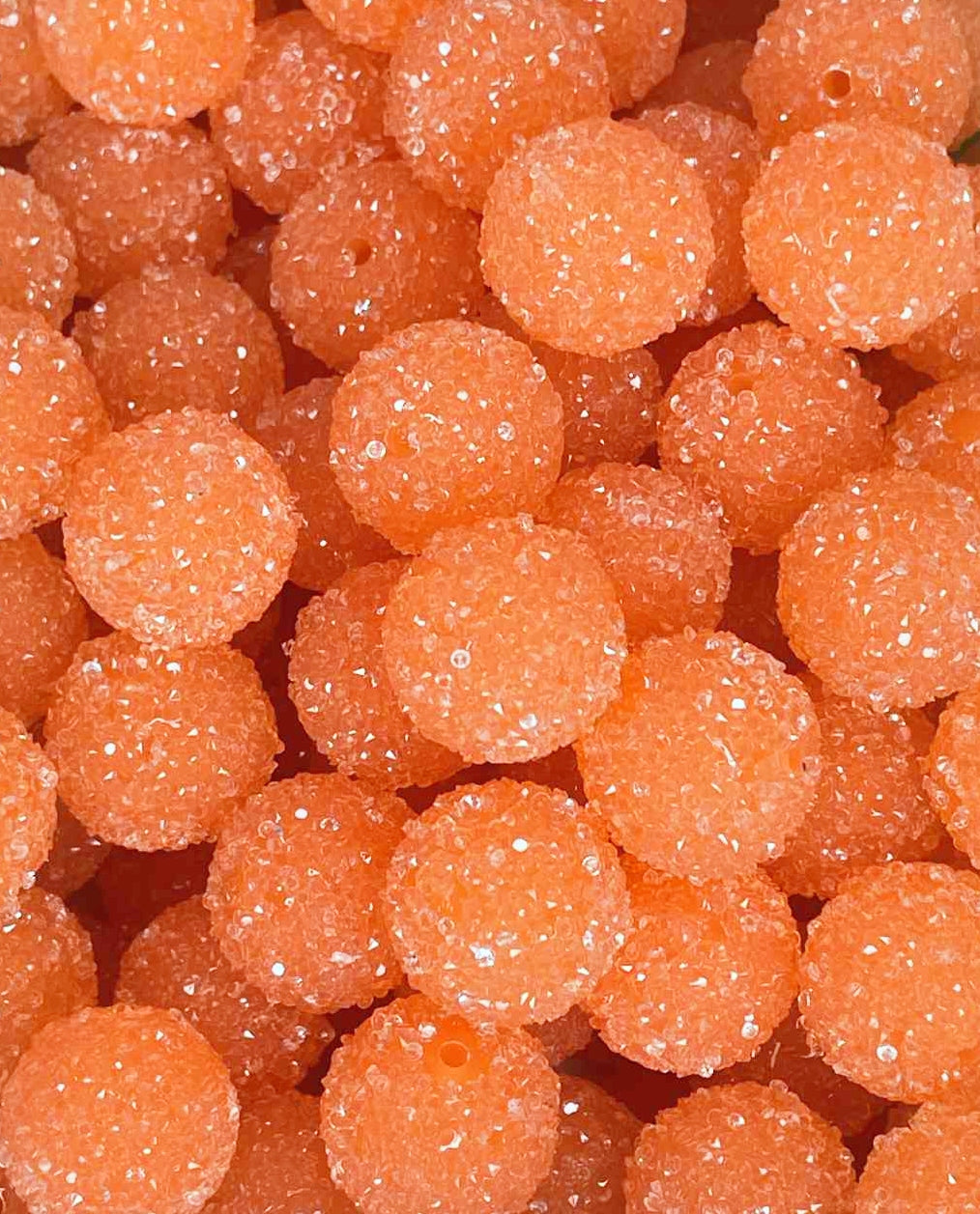 # 3 20MM SUGAR ACRYLIC BEAD MANGO ORANGE (1ct)