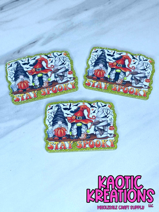 FLATBACK ACRYLIC STAY SPOOKY F600 (1ct)