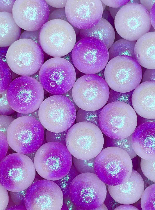 SUGAR SHIMMER ACRYLIC BEAD PURPLE OMBRE (1ct)