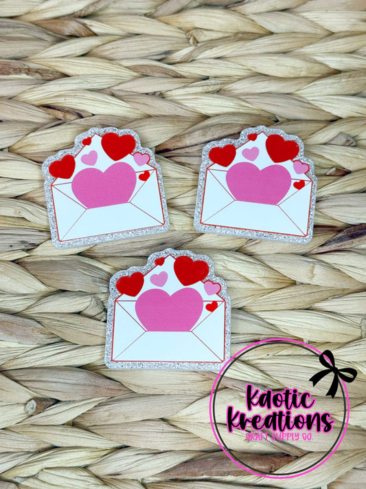 FLATBACK ACRYLIC 42mm X 40mm HAPPY VALENTINE'S DAY F37 (1ct)