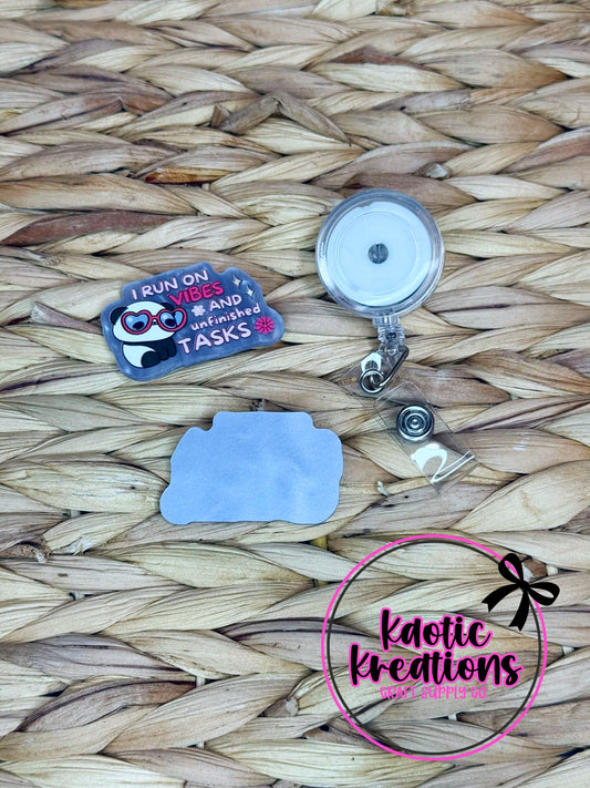 *CUSTOM* FLATBACK ACRYLIC 48mm X 32mm VIBES AND UNFINISHED TASKS F55 (1ct)