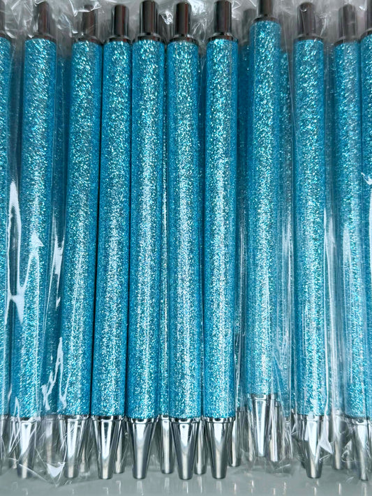 NON-BEADABLE METAL GLITTER PEN #45 AQUA (1ct)