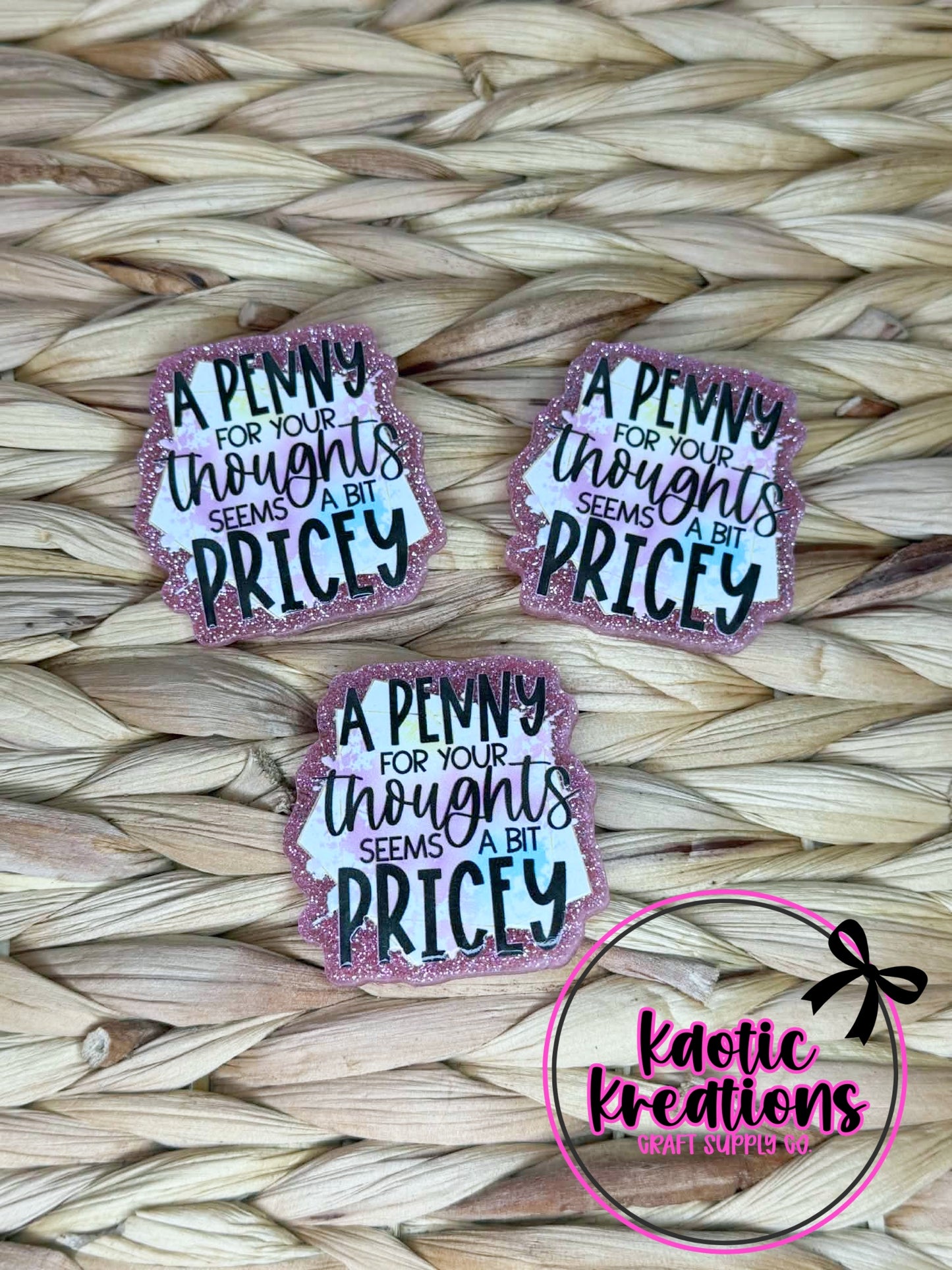 FLATBACK ACRYLIC A PENNY FOR YOUR THOUGHTS F104 (1ct)