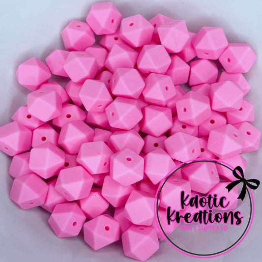 14MM HEXAGON BUBBLEGUM #89 (1ct)