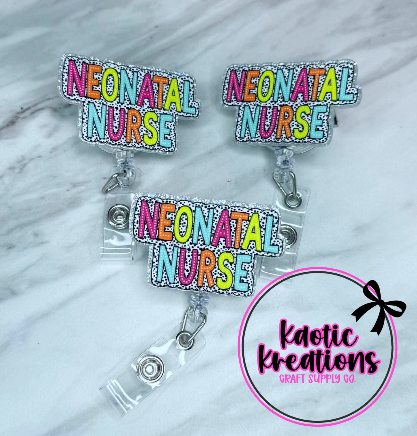(SHOP DESTASH) PRE-MADE BADGE REELS (1ct)