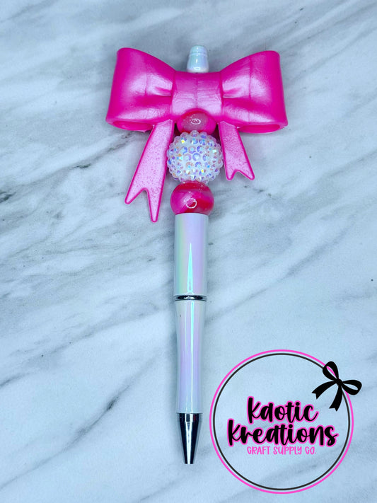 PRE-MADE BEADED PEN - JUMBO BOW BP1 (1ct)