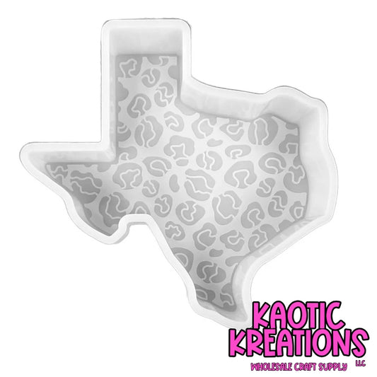 LEOPARD STATE OF TEXAS SILICONE FRESHIE MOLD 4.75" W x 5" H x 1" M2 (1ct)