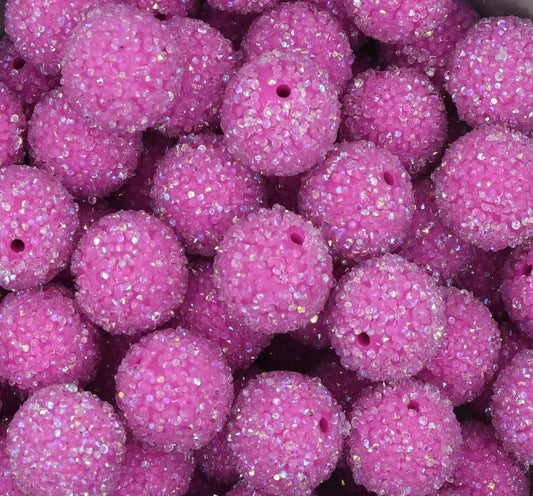 #24 20MM SUGAR ACRYLIC BEAD SASSY PINK