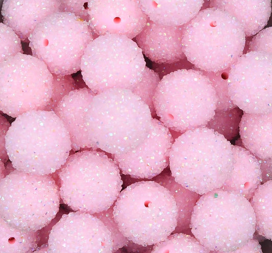 #8 20MM SUGAR ACRYLIC BEAD BUBBLEGUM PINK