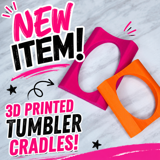 2pc 3D PRINTED TUMBLER CRADLE SET