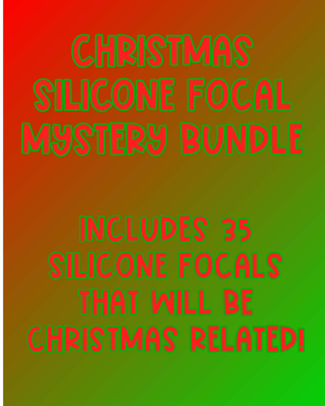 35pc CHRISTMAS MYSTERY FOCAL BUNDLE (1ct)