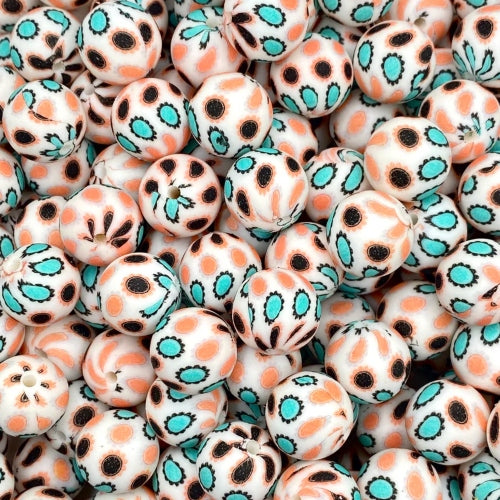 P644 TURQUOISE JUNKIE 15MM PRINT (1ct)