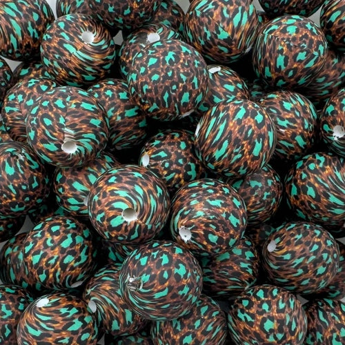 P507 TEAL BROWN LEOPARD 15MM PRINT (1ct)