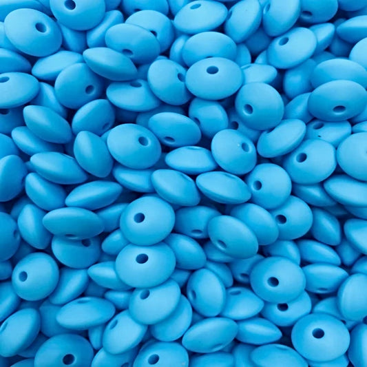 WHOLESALE PACK - 12MM LENTIL #14 CURIOUS BLUE (25ct)