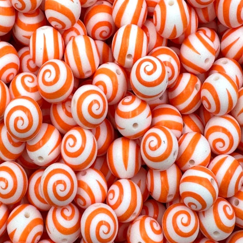 P184 ORANGE SWIRL 15MM PRINT (1ct)