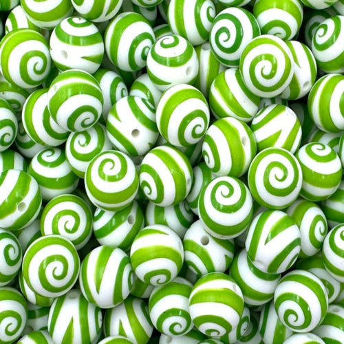 P185 GREEN SWIRL 15MM PRINT (1ct)