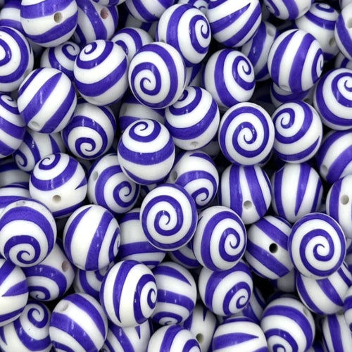 P182 PURPLE SWIRL 15MM PRINT (1ct)