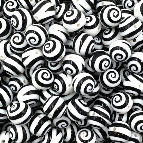 P188 BLACK SWIRL 15MM PRINT (1ct)
