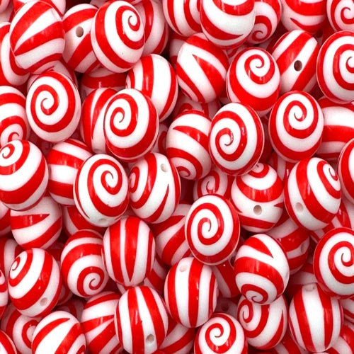 P186 RED SWIRL 15MM PRINT (1ct)