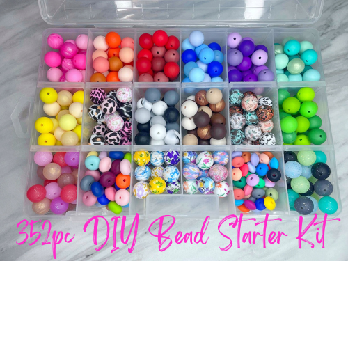 DIY BEAD STARTER KIT 352PC + STORAGE CASE