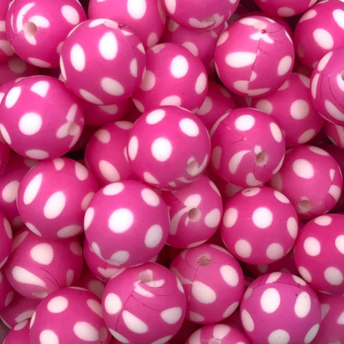 P58 POLKA DOT HOT PINK 15MM PRINT (1ct)