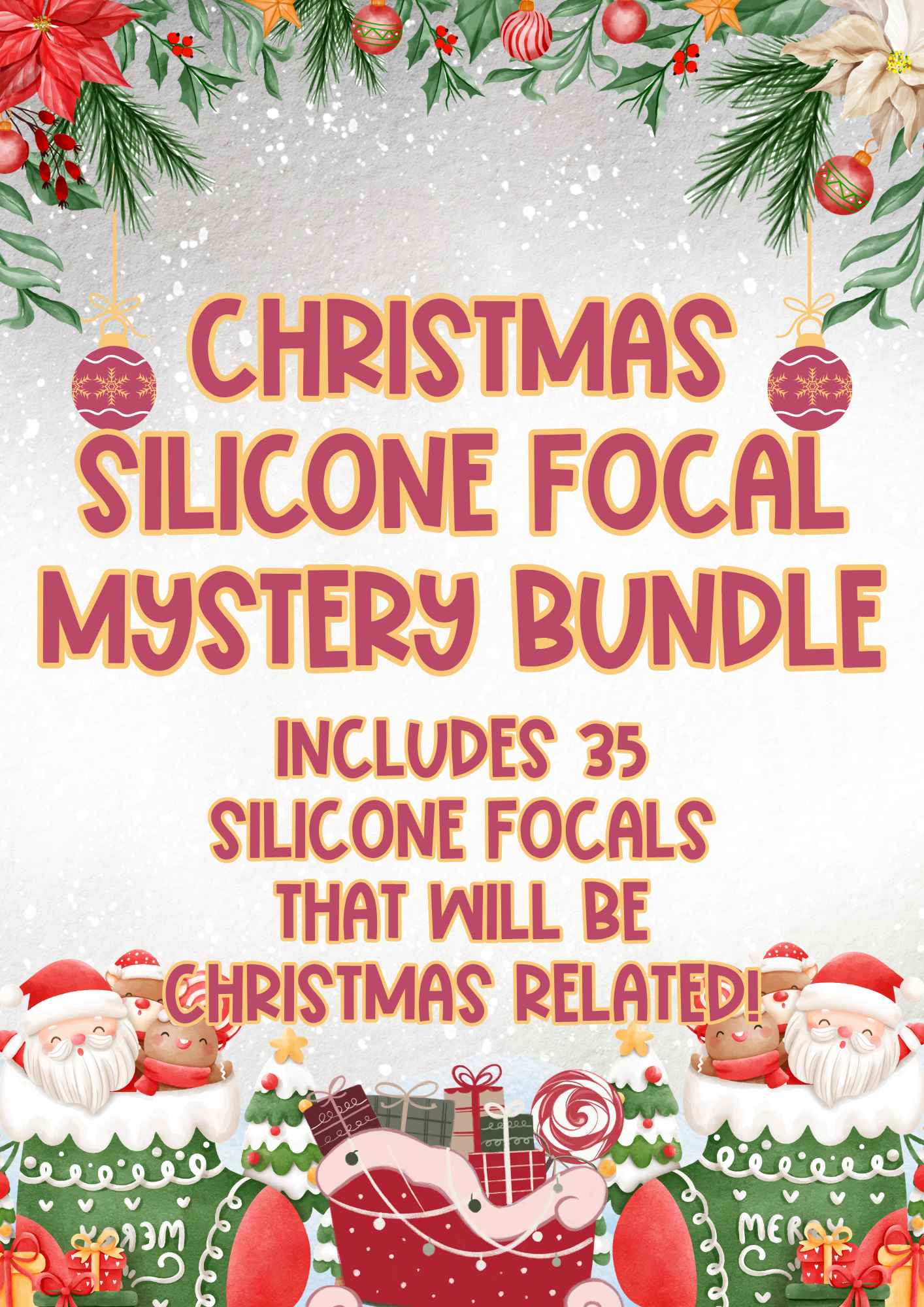35pc CHRISTMAS MYSTERY FOCAL BUNDLE (1ct)