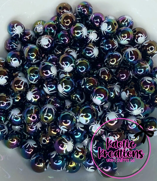 16MM SPIDER ACRYLIC BEAD BLACK H5 (1ct)