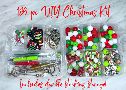 DIY CHRISTMAS STARTER KIT 189PC + DOUBLE STACKING STORAGE CADDY