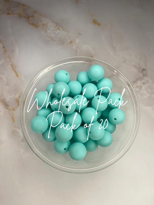 WHOLESALE - #82 SOFT CYAN 15MM SOLID 20 PACK