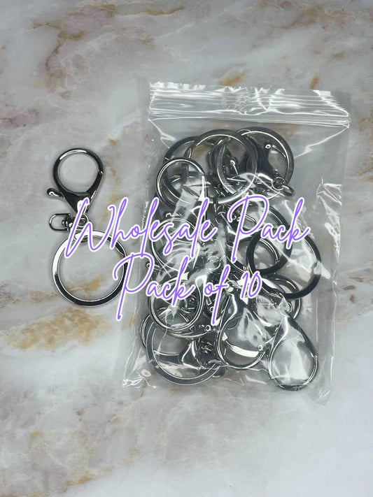 WHOLESALE - LOBSTER CLASPS 10 PACK SILVER