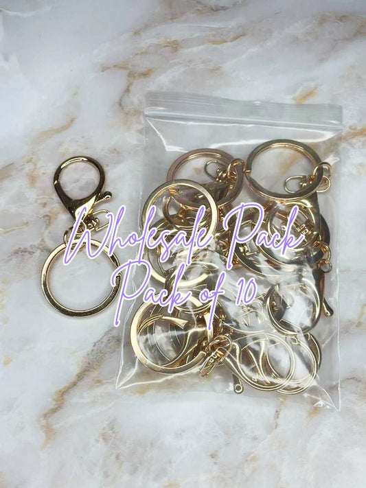 WHOLESALE - LOBSTER CLASPS 10 PACK WARM GOLD