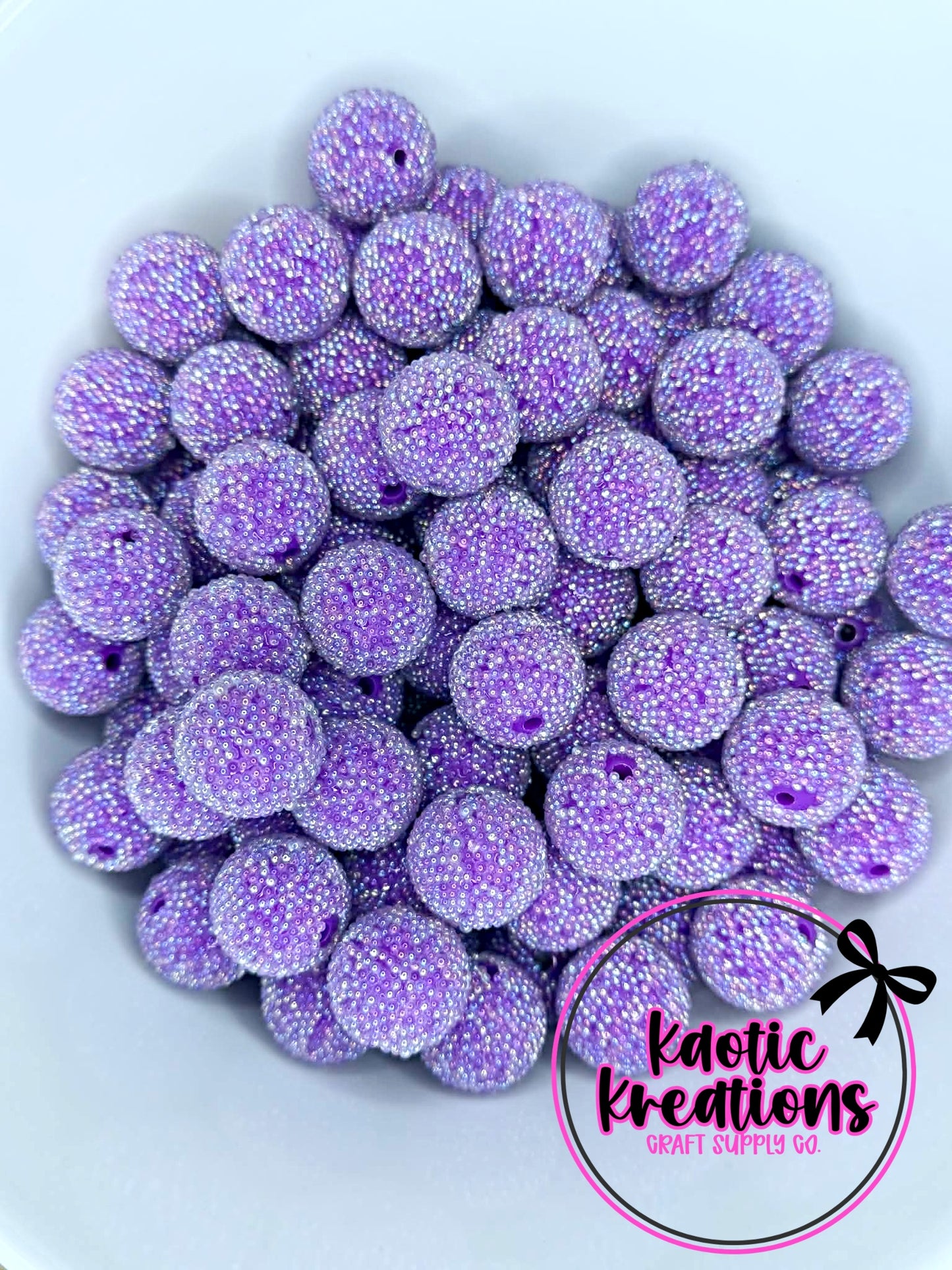 20MM MICRO DOT ACRYLIC BEADS PURPLE M1 (1ct)