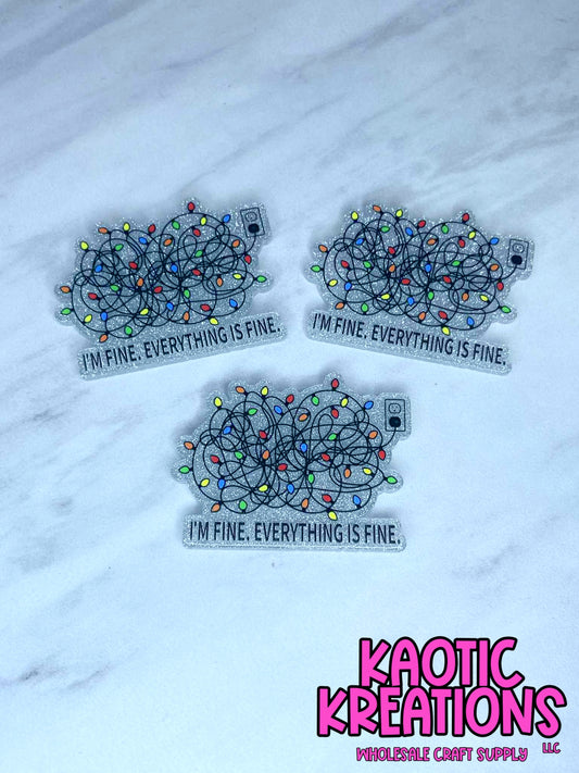 FLATBACK ACRYLIC I'M FINE F492 (1ct)