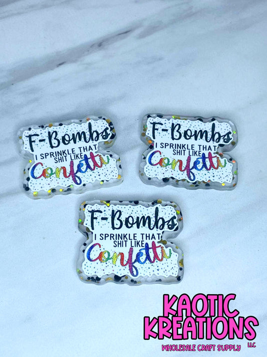 FLATBACK ACRYLIC F-BOMBS F511 (1ct)