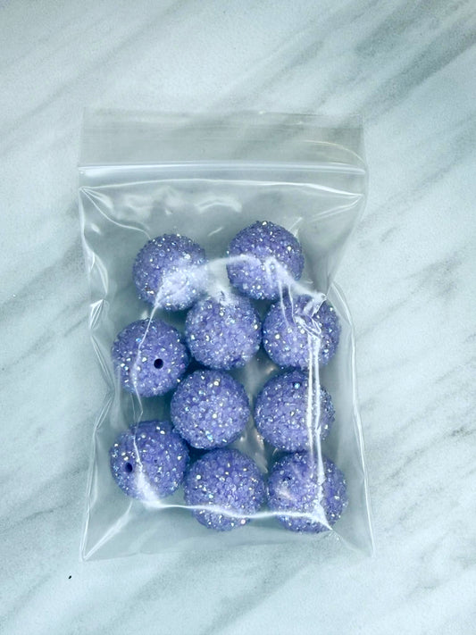 (SHOP DESTASH) 20MM SUGAR ACRYLIC BEADS LILAC SD5 (10ct)