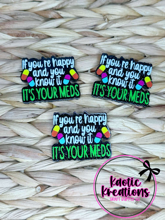 FLATBACK ACRYLIC IF YOU'RE HAPPY AND YOU KNOW IT F49 (1ct)