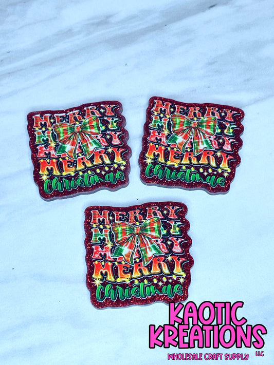 FLATBACK ACRYLIC MERRY CHRISTMAS F339 (1ct)