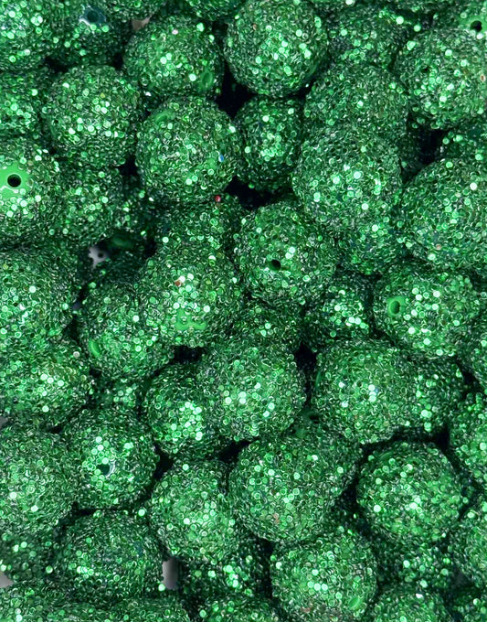 S8 20MM SUGAR SEQUIN BEAD DARK GREEN (1ct)