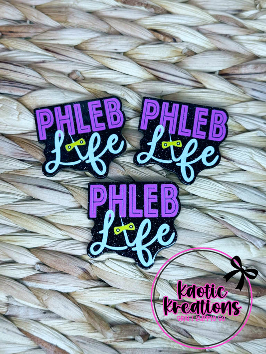 FLATBACK ACRYLIC PHLEB LIFE BLACK F15