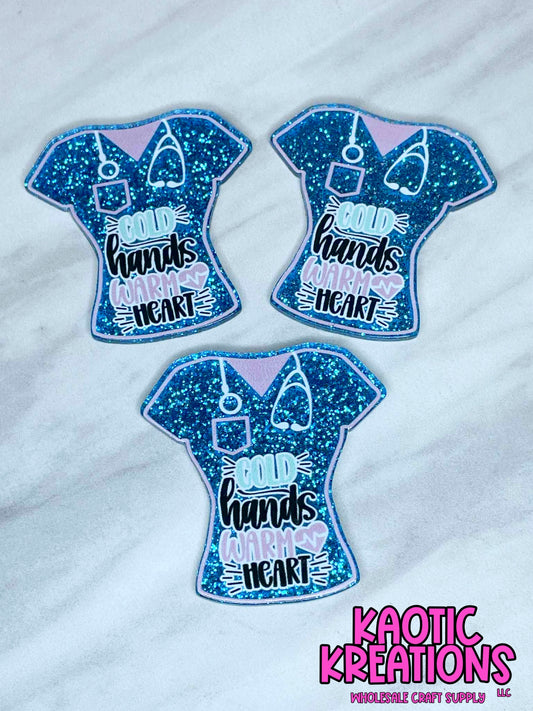 FLATBACK ACRYLIC COLD HANDS WARM HEART F166 (1ct)
