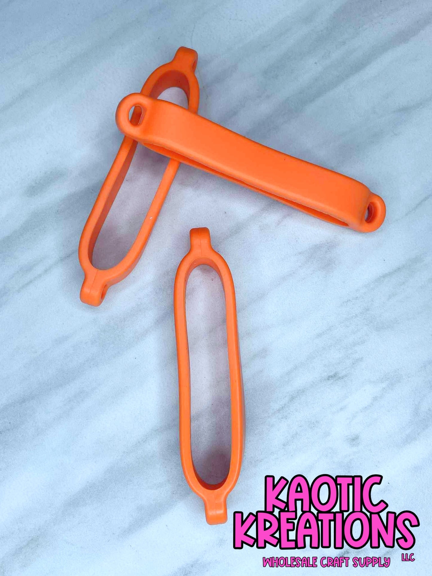 BEADABLE TUMBLER SILICONE CARRIER RING #06 ORANGE (1ct)